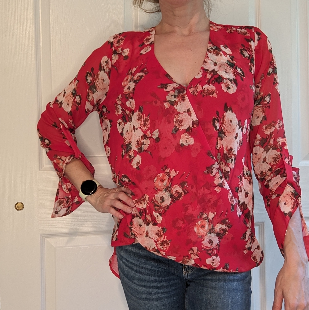 Kut From the Kloth | Jenalee SurpliceBlouse | Red | S